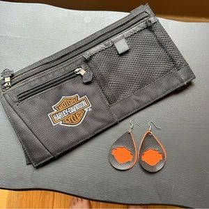Harley-Davidson pocket visor and earrings